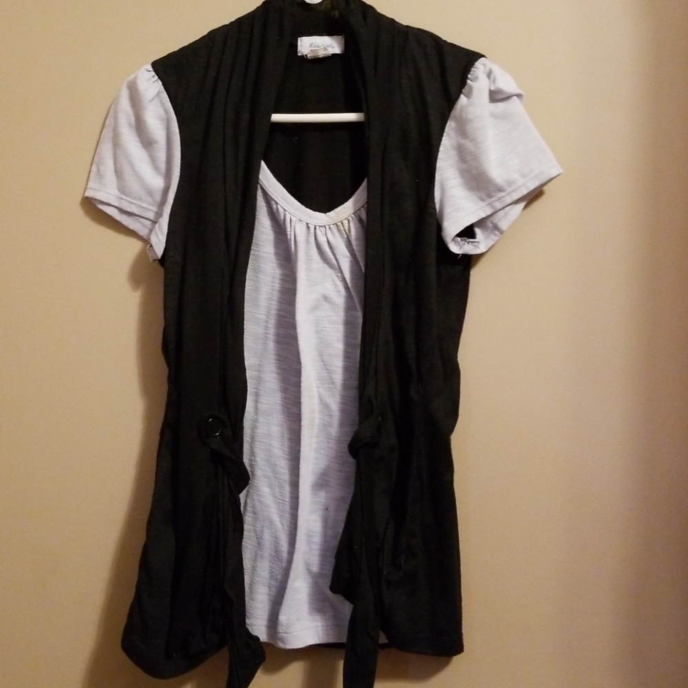 Black and gray top
